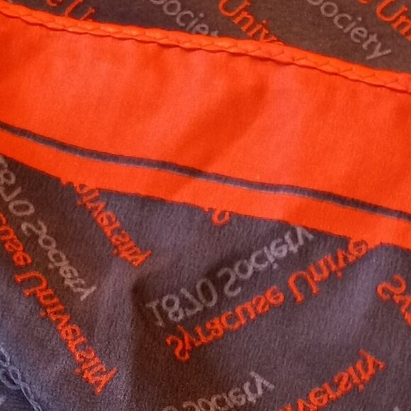 Syracuse University 1870 Society Handmade Silk Scarf - Picture 7 of 7